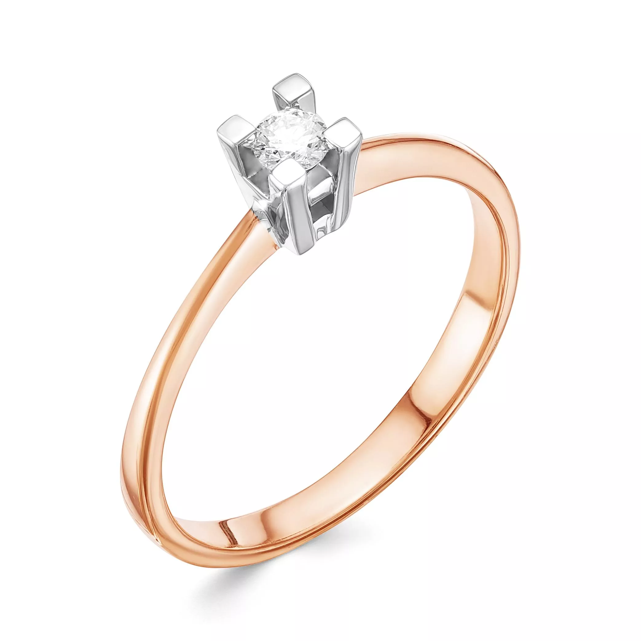 Кольцо из красного золота с бриллиантом V14821510000