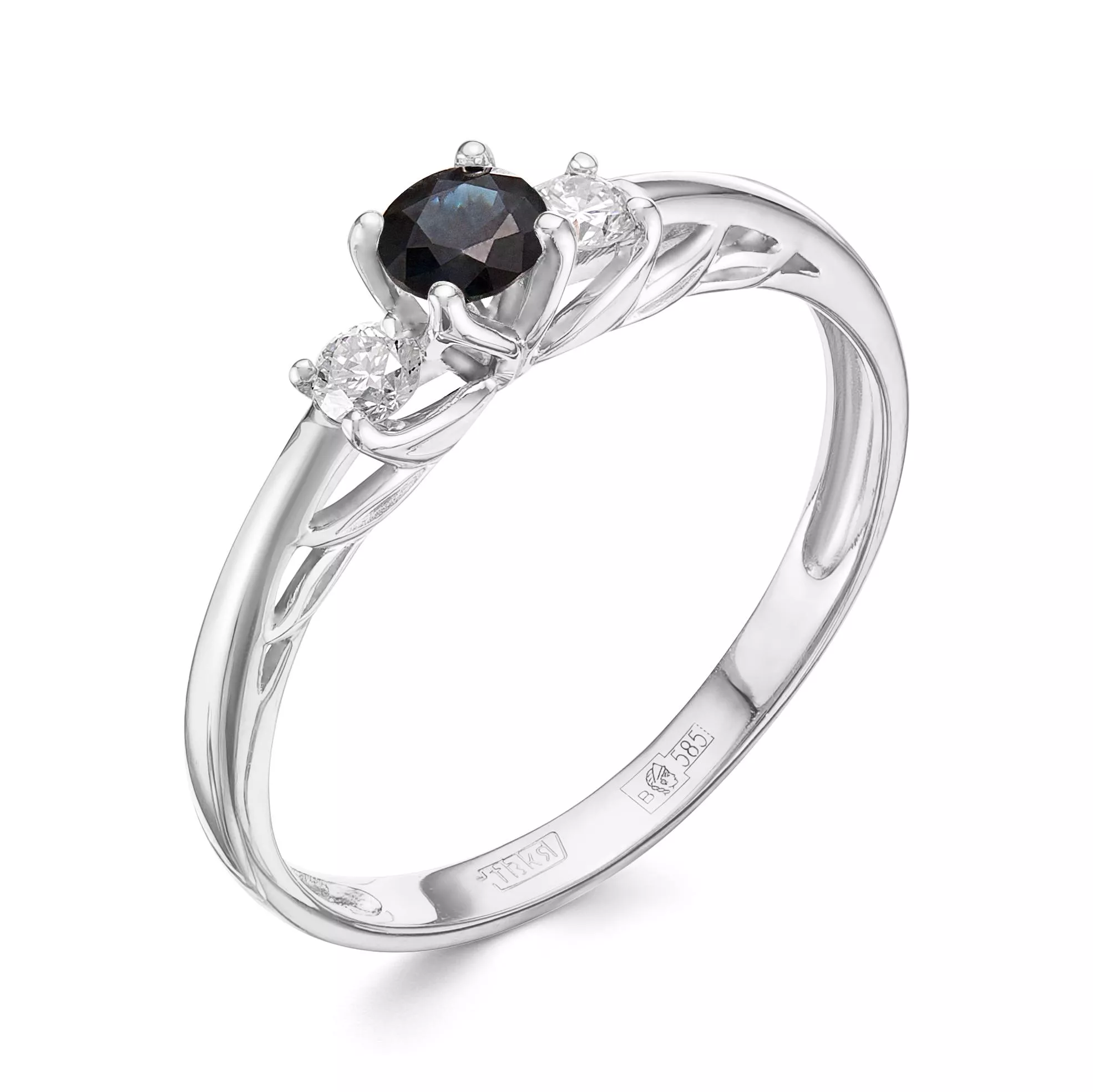 Кольцо из белого золота с сапфиром V15942510300