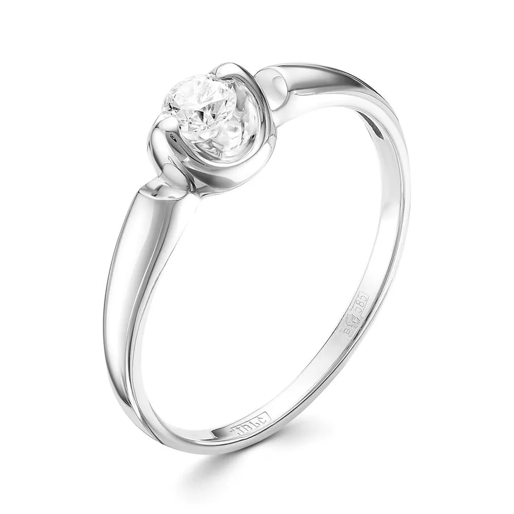 Кольцо из белого золота с бриллиантом V14652510000