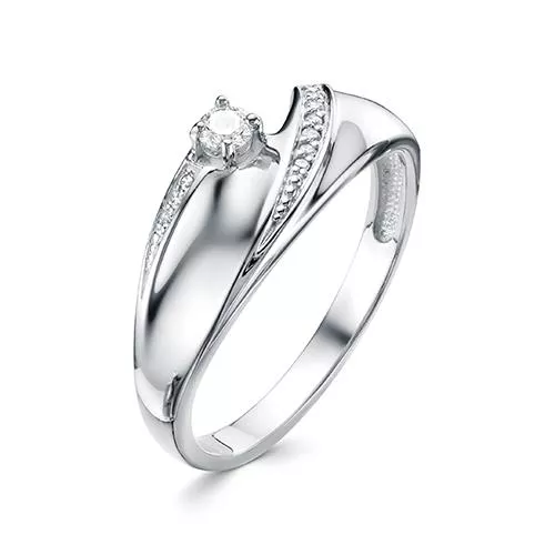 Кольцо из белого золота с бриллиантом V18112510000