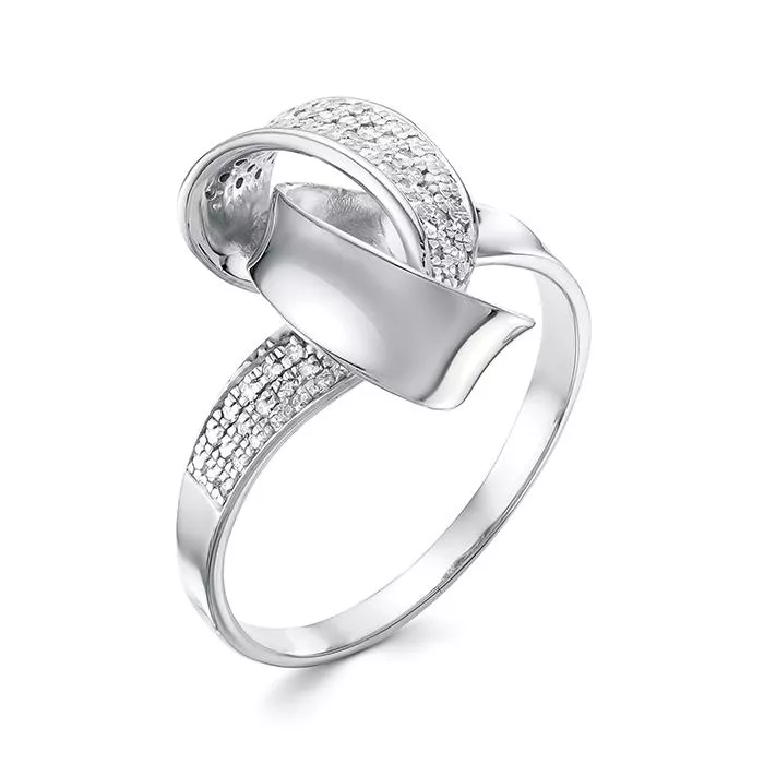 Кольцо из белого золота с бриллиантом V10662510100