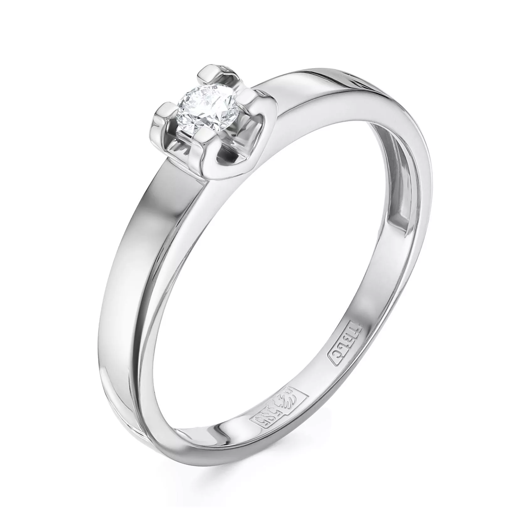 Кольцо из белого золота с бриллиантом V14772510000