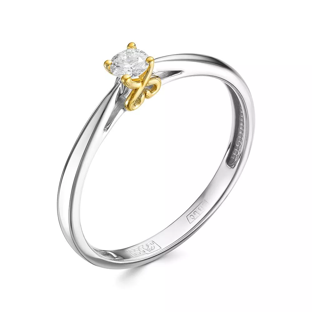 Кольцо из белого золота с бриллиантом V10532530000