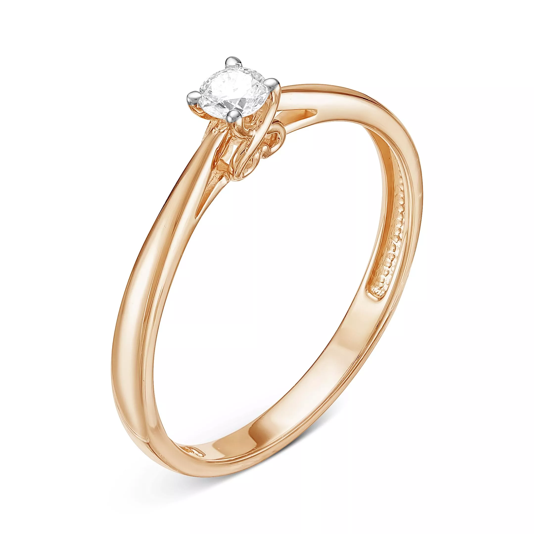 Кольцо из красного золота с бриллиантом V10531510000