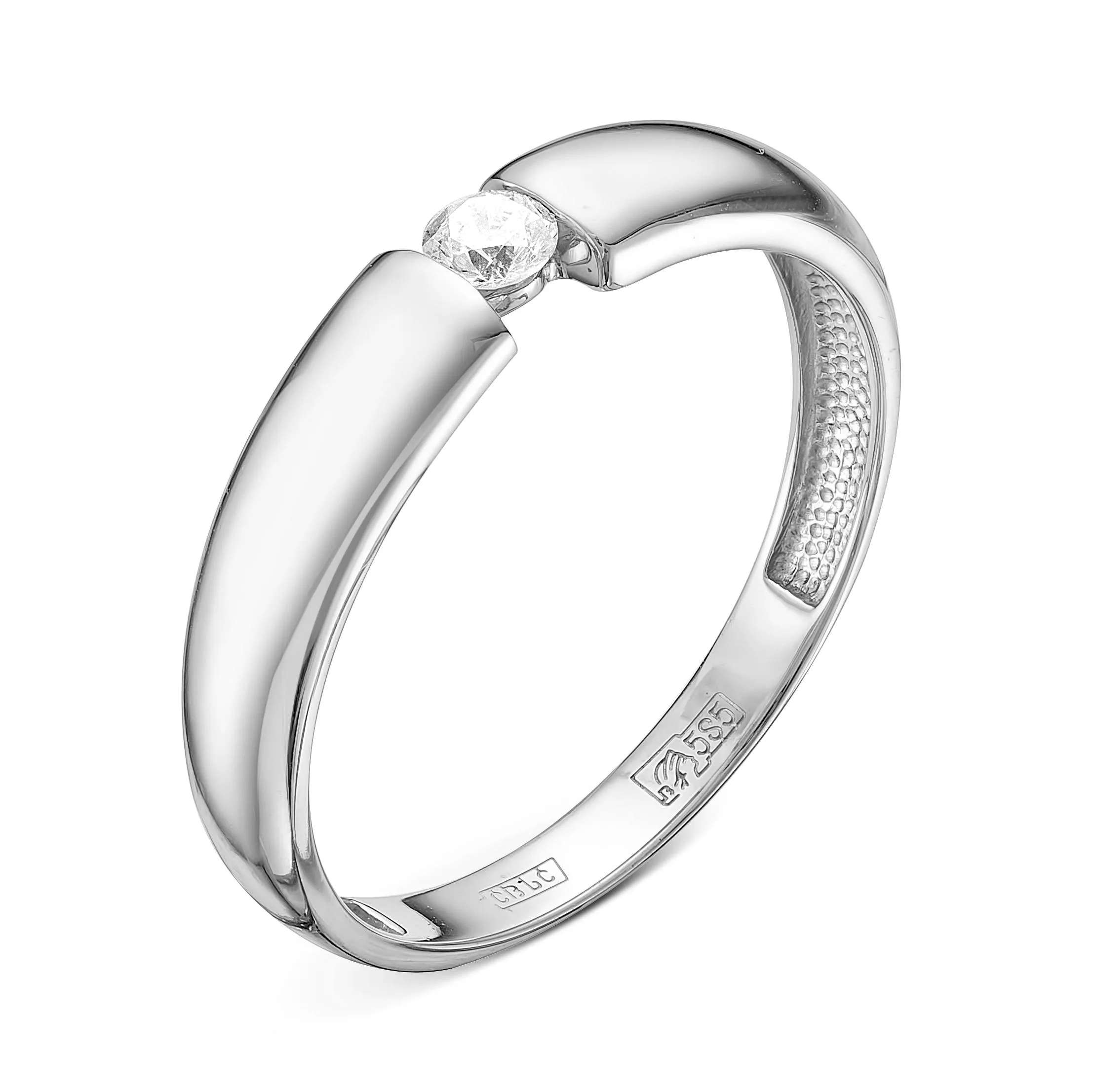 Кольцо из белого золота с бриллиантом V10442510000