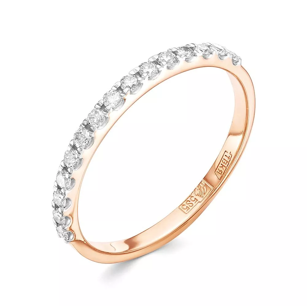 Кольцо из красного золота с бриллиантом V15541510000