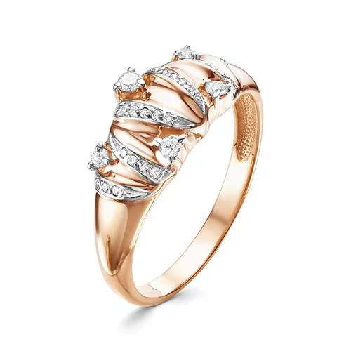 Кольцо из красного золота с бриллиантом V18171510000