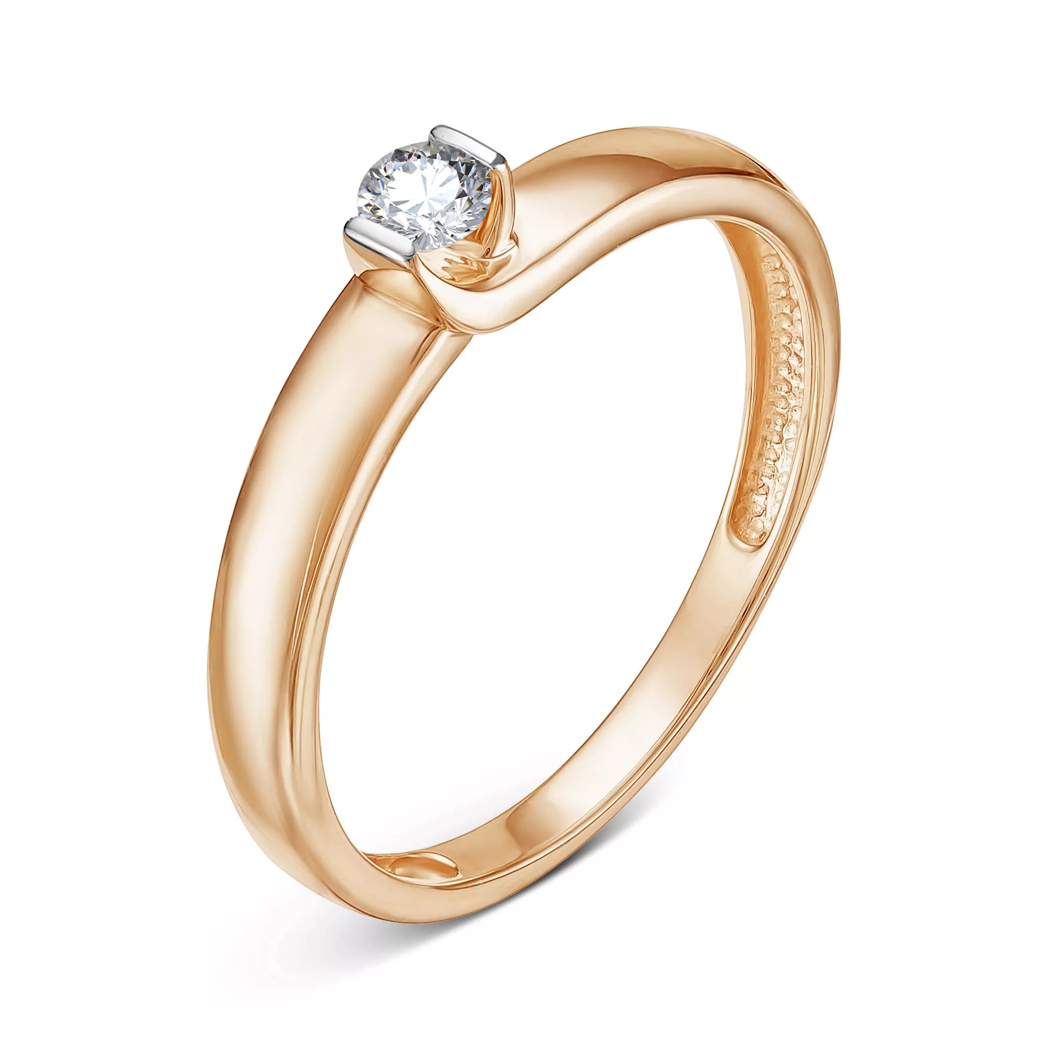 Кольцо из красного золота с бриллиантом V10521510000