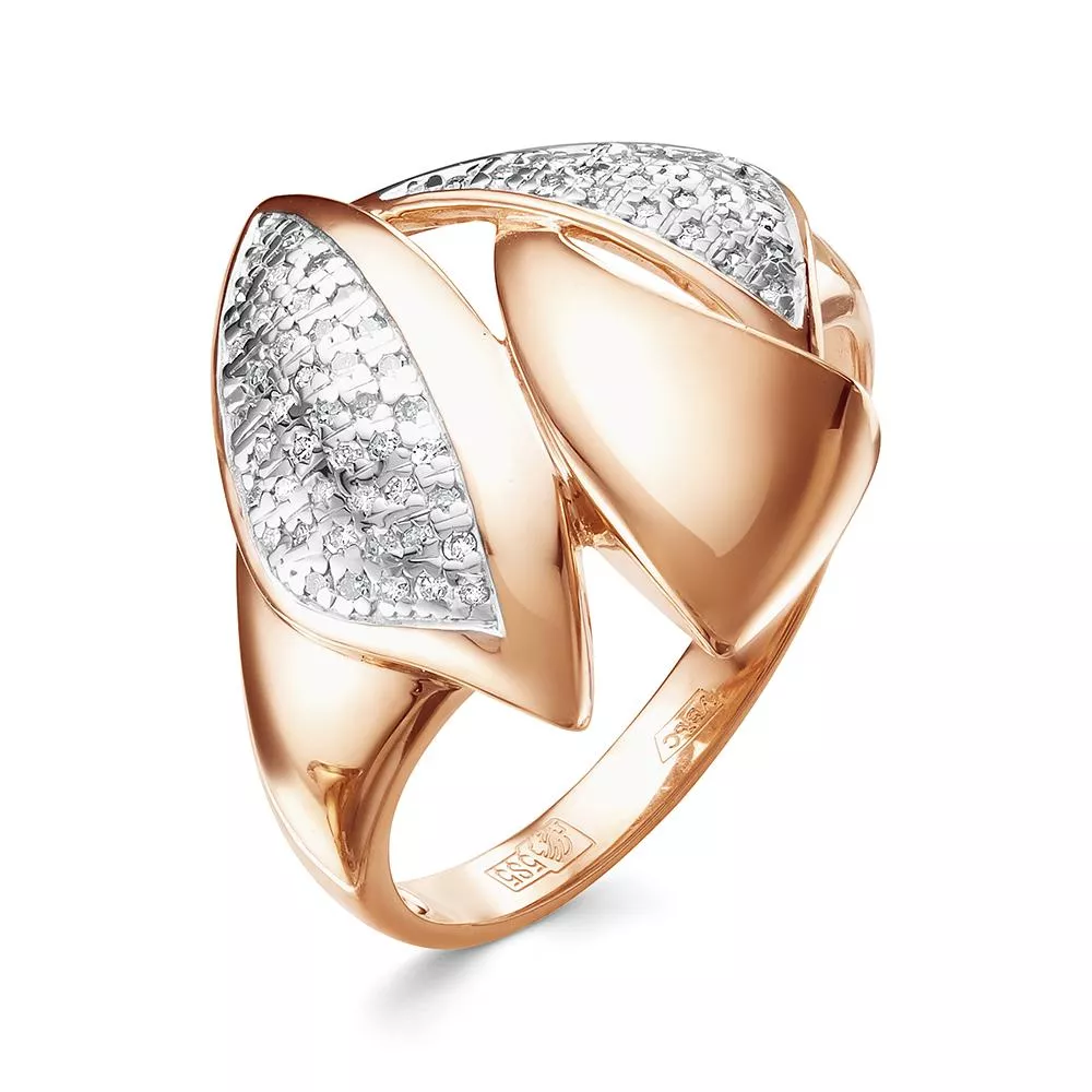 Кольцо из красного золота с бриллиантом V17451510100