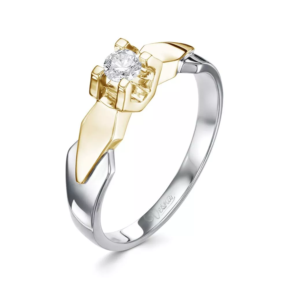 Кольцо из белого золота с бриллиантом V17792530000