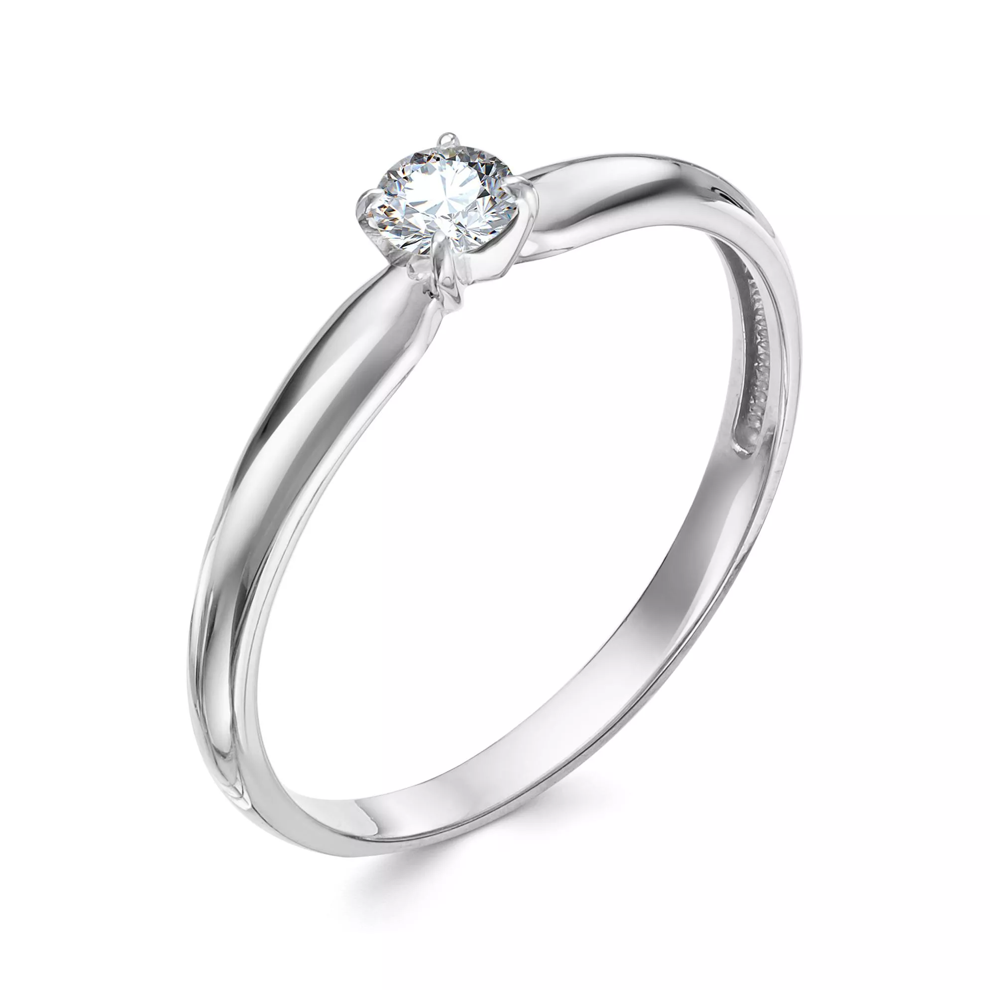 Кольцо из белого золота с бриллиантом V12722510000