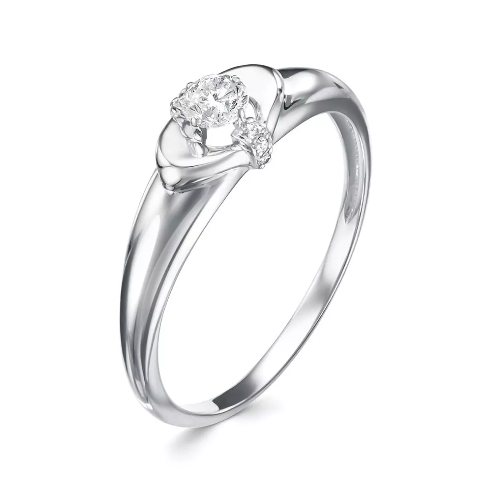 Кольцо из белого золота с бриллиантом V17872510000