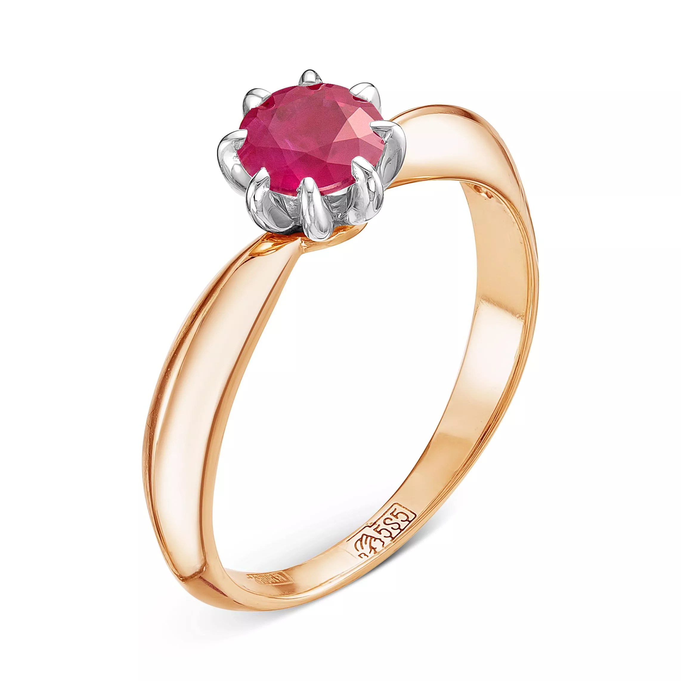 Кольцо из красного золота с рубином V12241511200