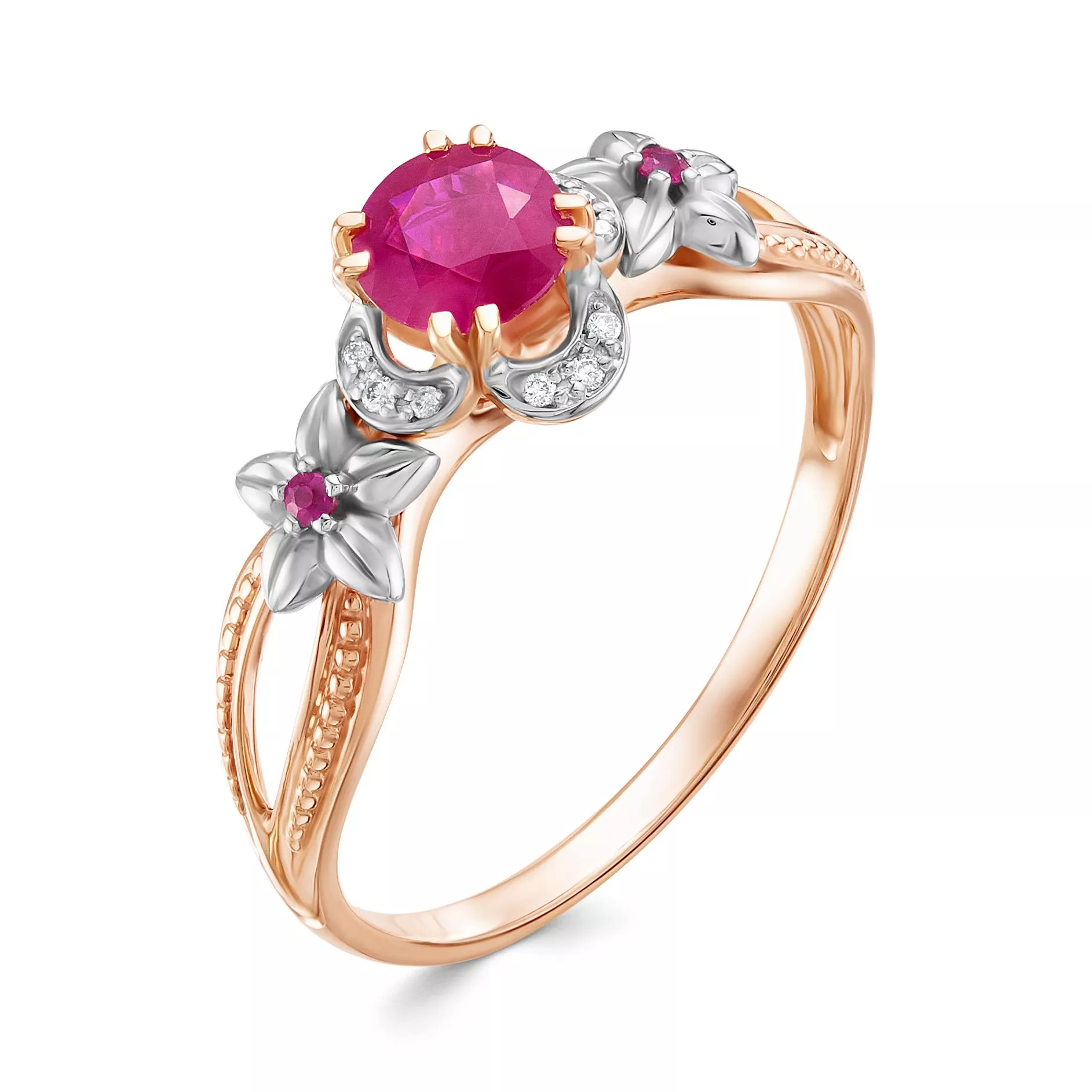 Кольцо из красного золота с рубином V16281510500