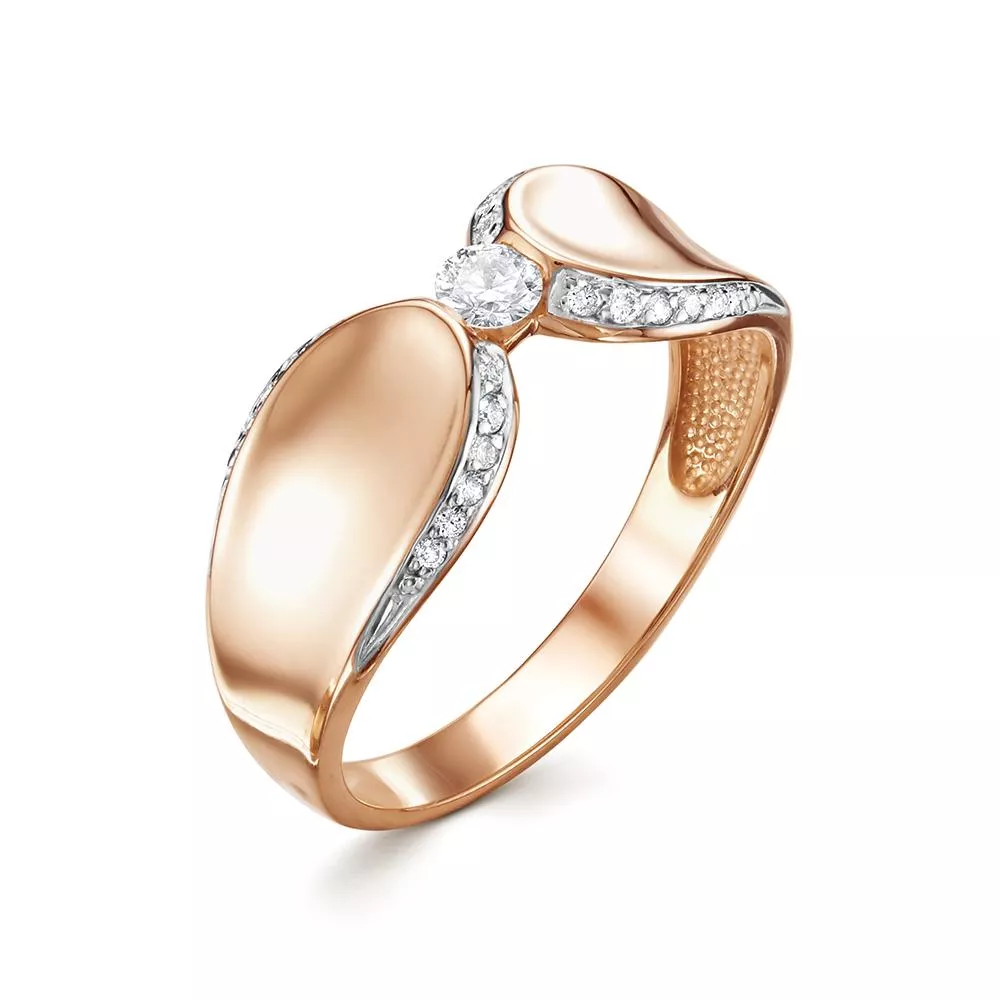 Кольцо из красного золота с бриллиантом V18091510000