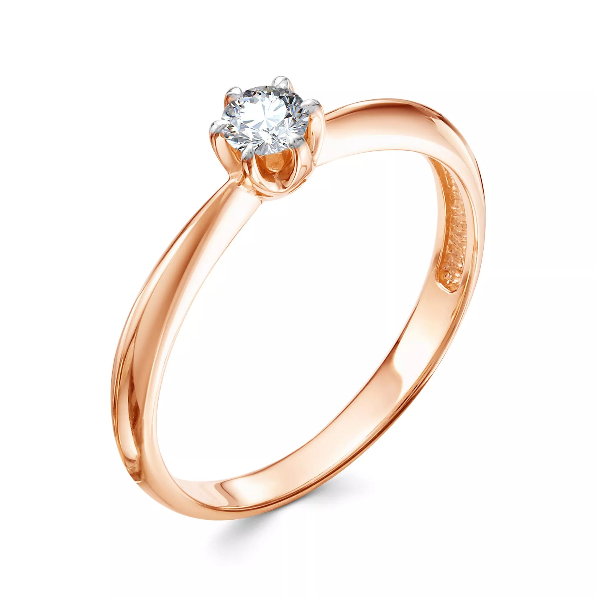 Кольцо из красного золота с бриллиантом V11651510000