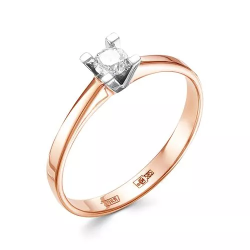 Кольцо из красного золота с бриллиантом V15731510000