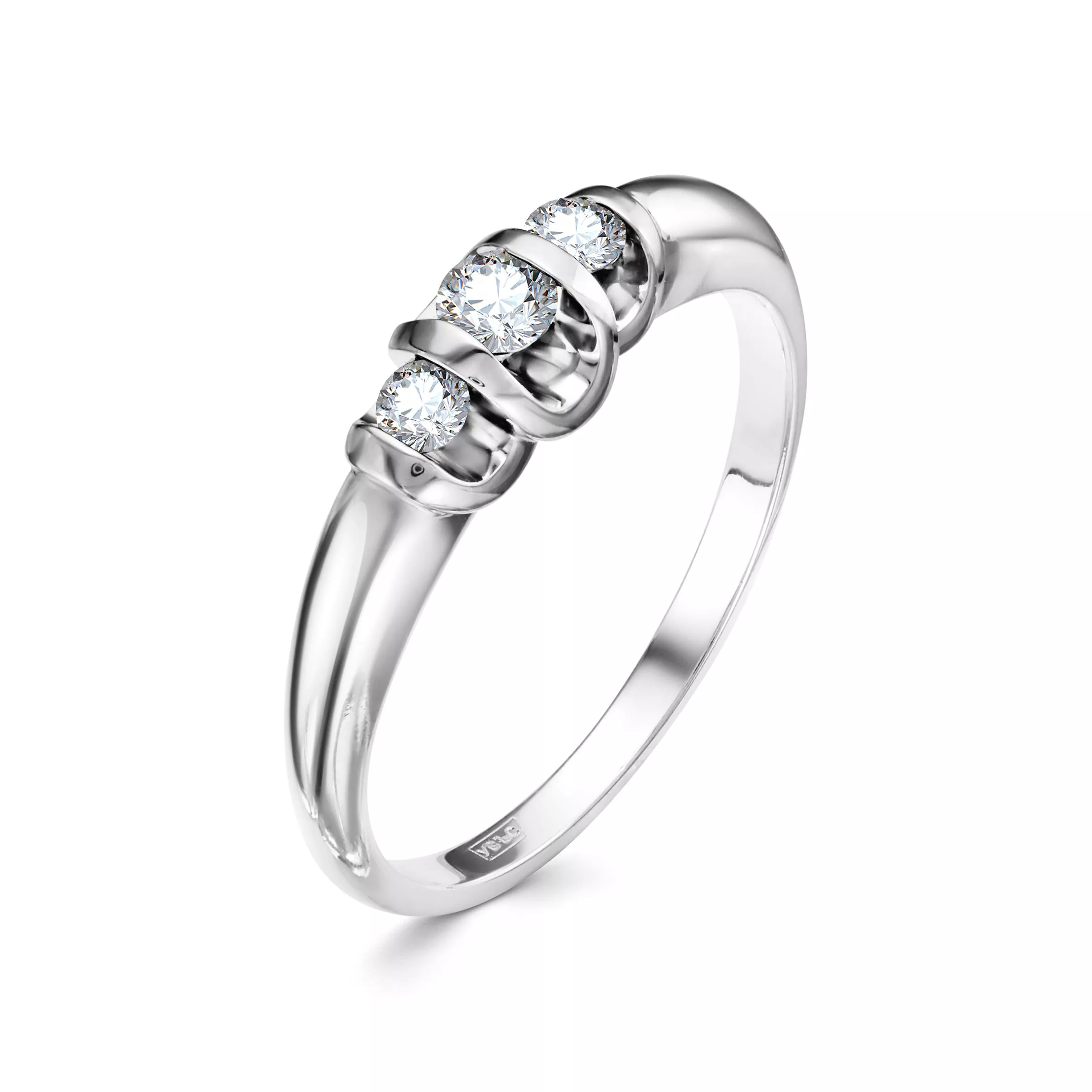 Кольцо из белого золота с бриллиантом V17812510000