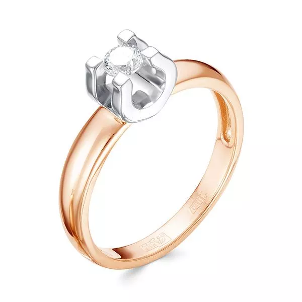 Кольцо из красного золота с бриллиантом V14941510000