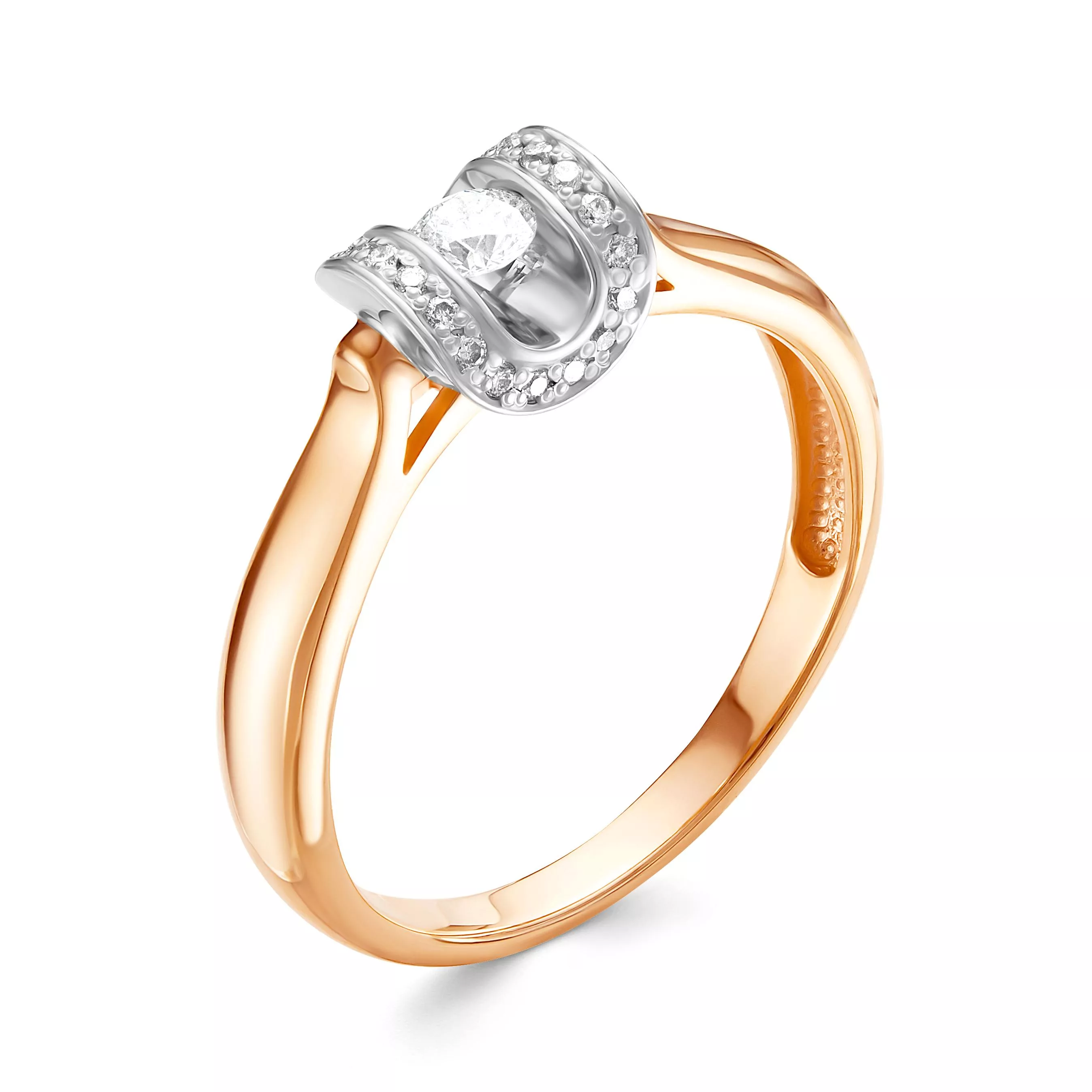 Кольцо из красного золота с бриллиантом V17091510000