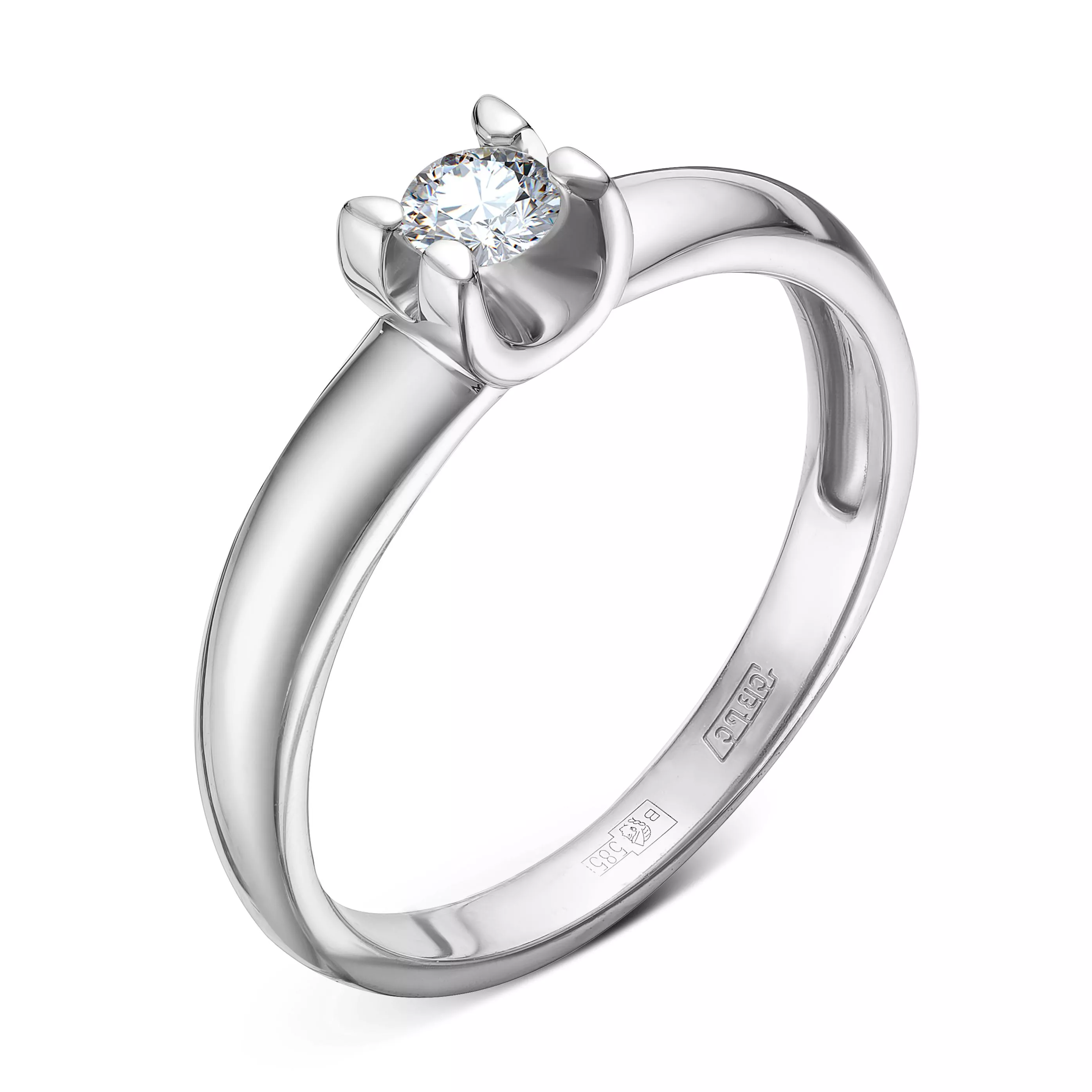 Кольцо из белого золота с бриллиантом V11042510000