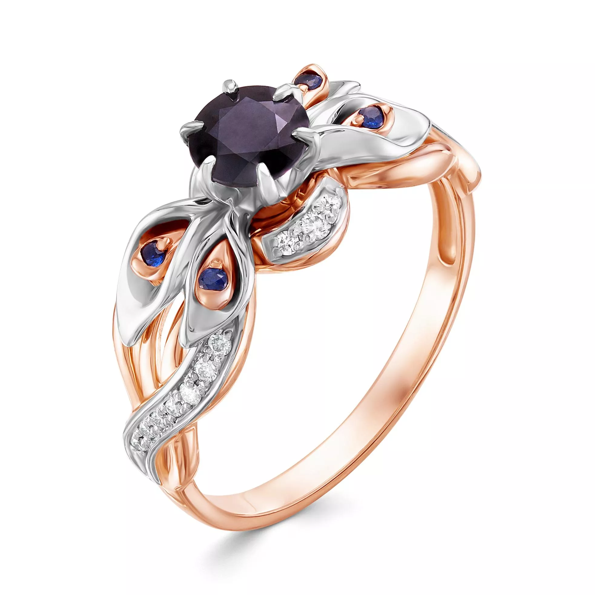 Кольцо из красного золота с сапфиром V16301510300