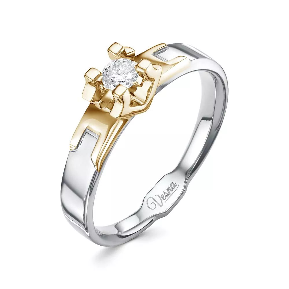 Кольцо из белого золота с бриллиантом V17782530000