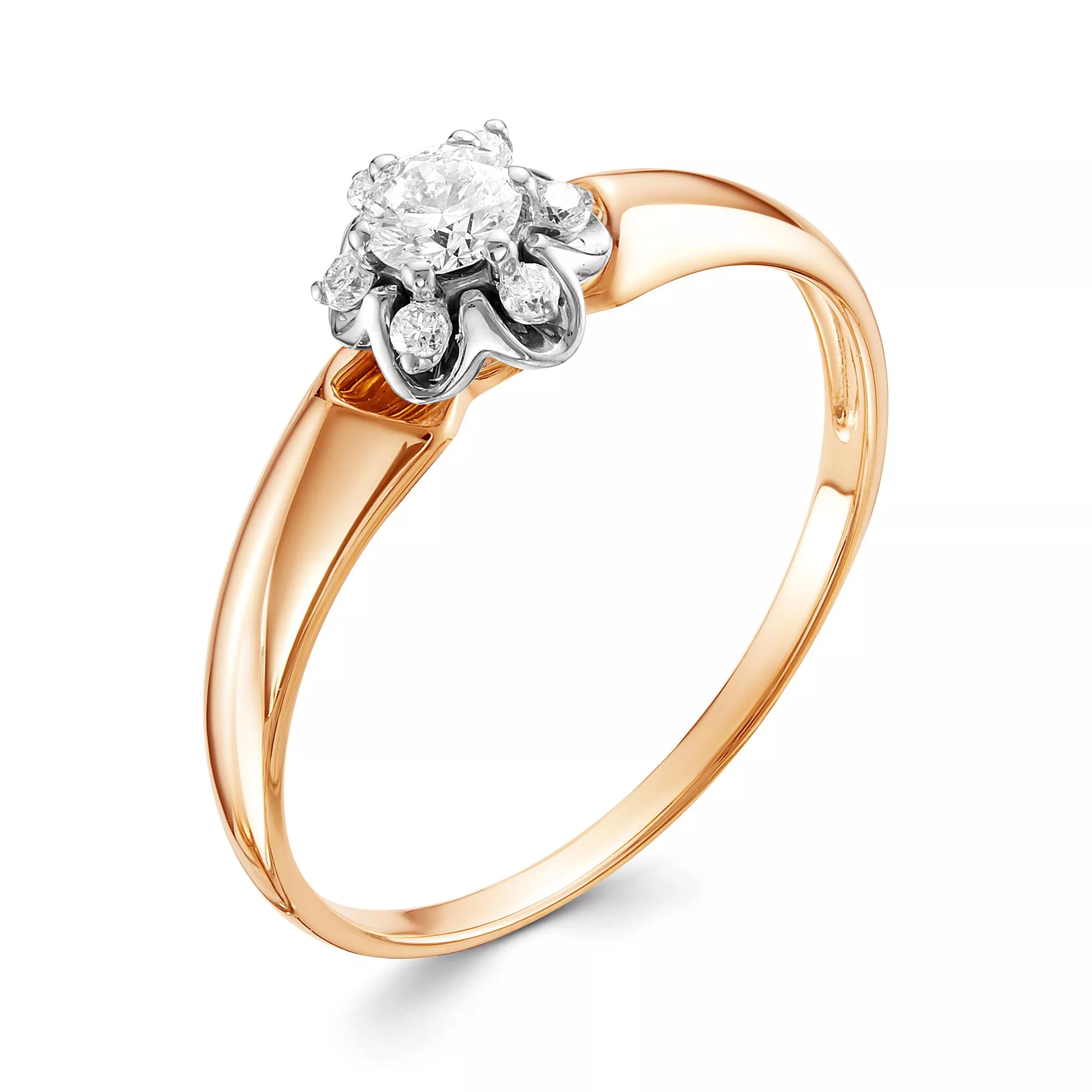 Кольцо из красного золота с бриллиантом V14151510000