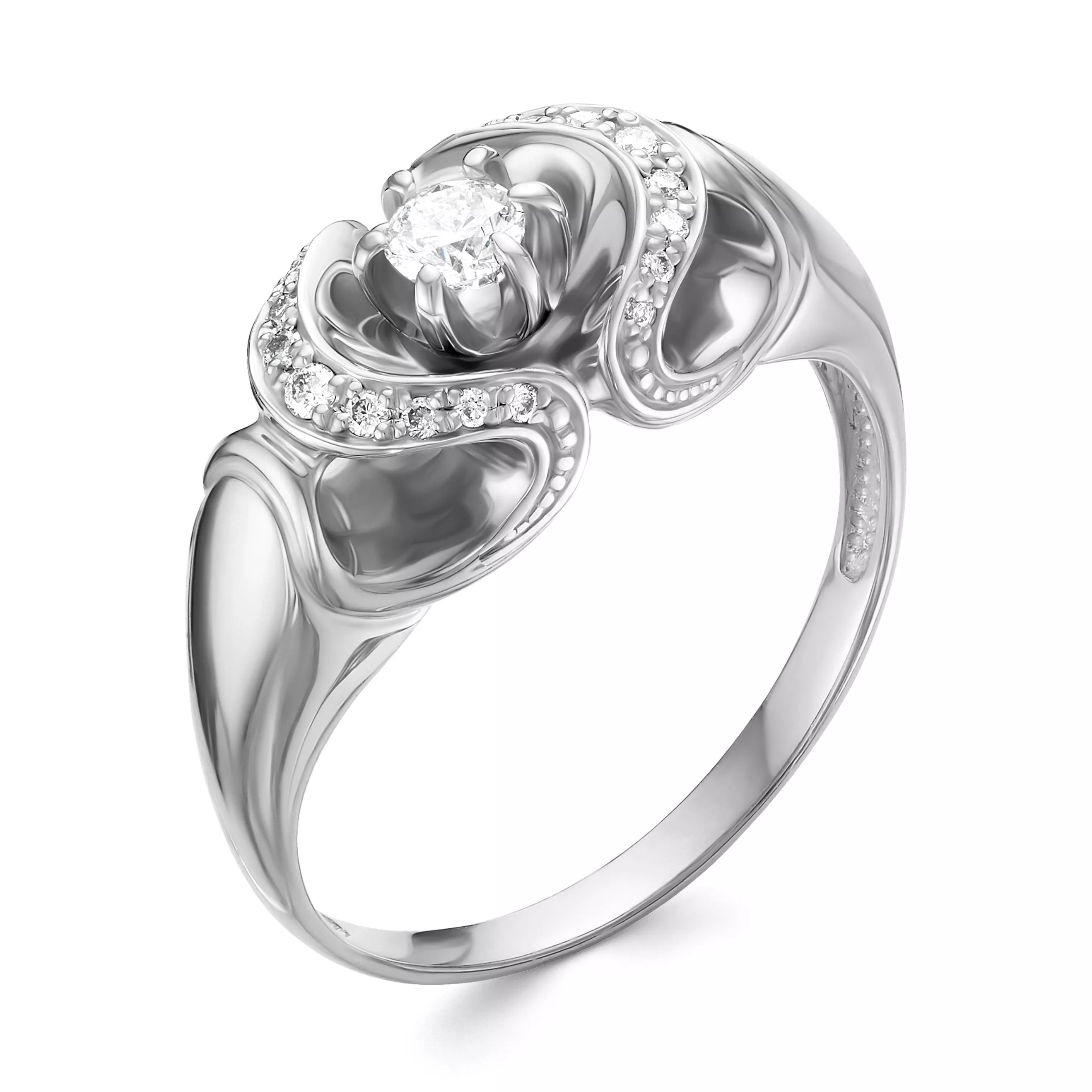 Кольцо из белого золота с бриллиантом V16712510000