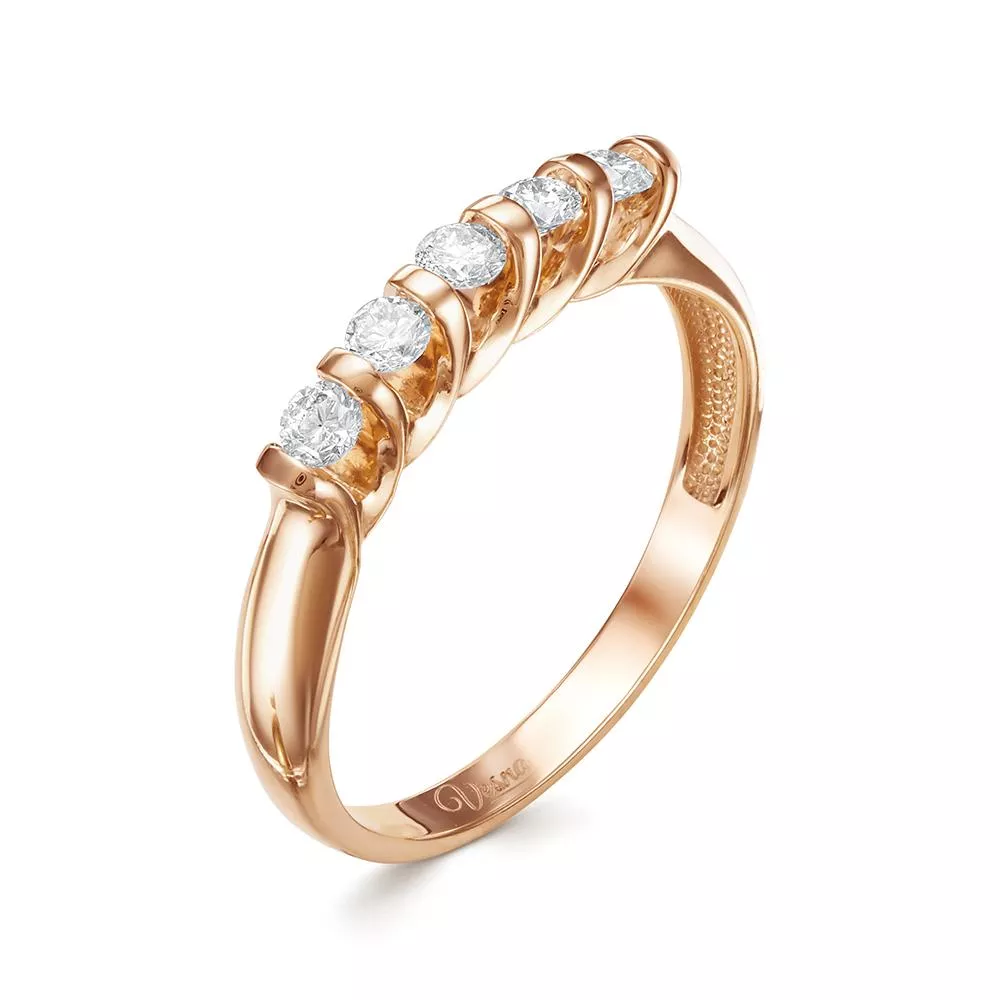 Кольцо из красного золота с бриллиантом V18421500000