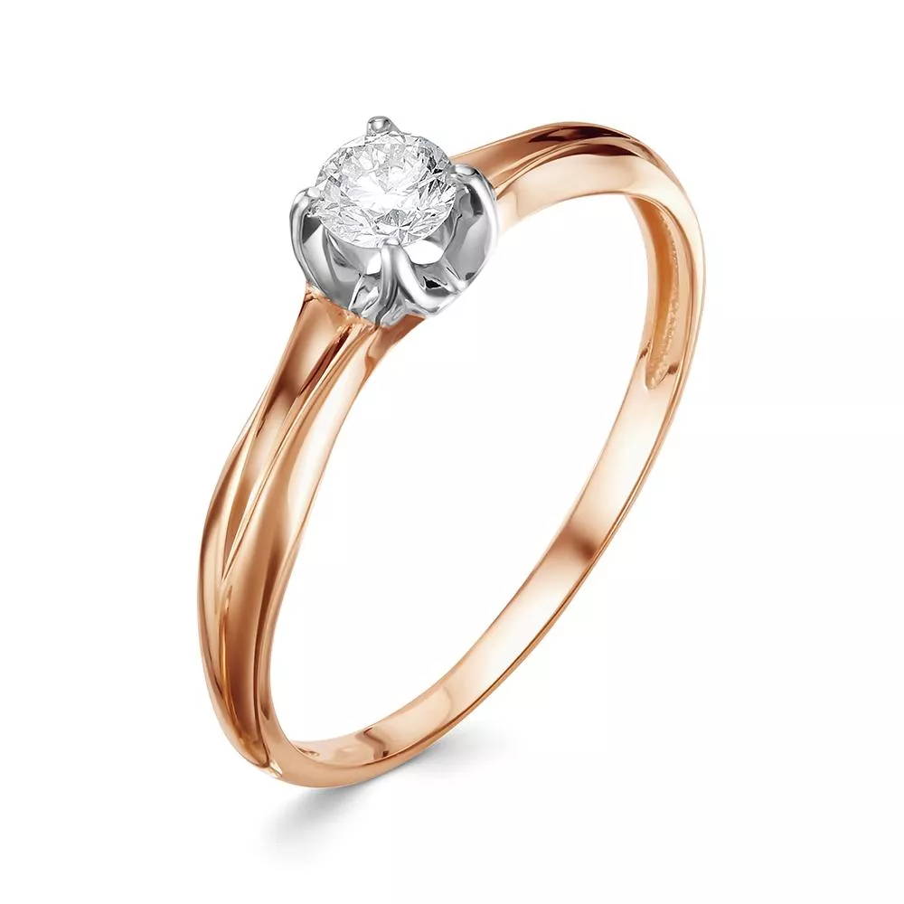 Кольцо из красного золота с бриллиантом V17851510000