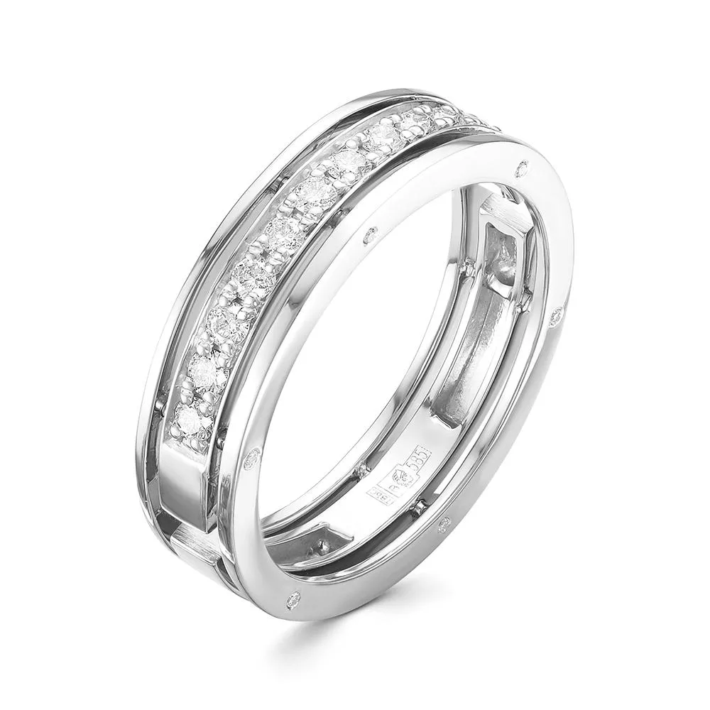 Кольцо из белого золота с бриллиантом V13552510000