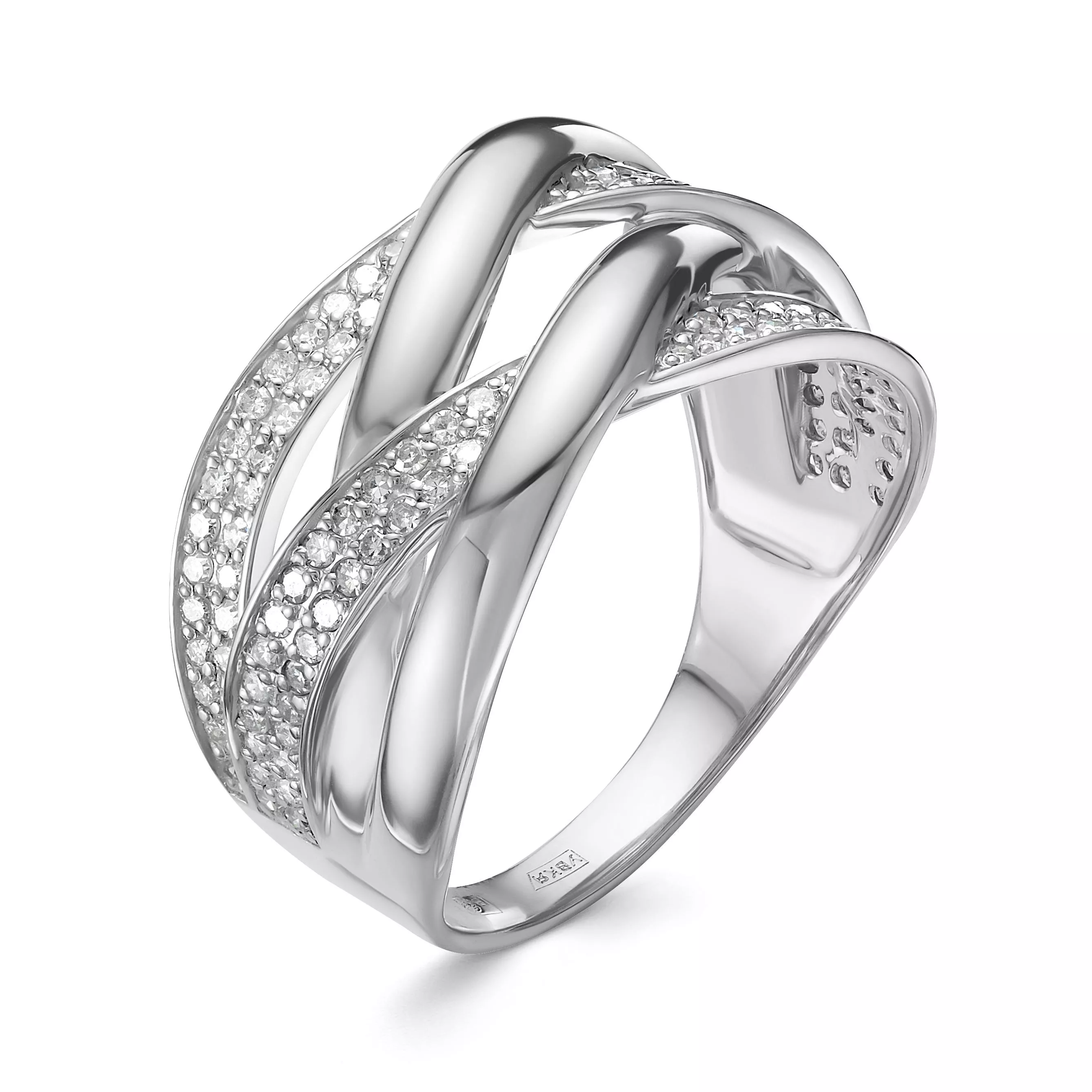 Кольцо из белого золота с бриллиантом V14982510100