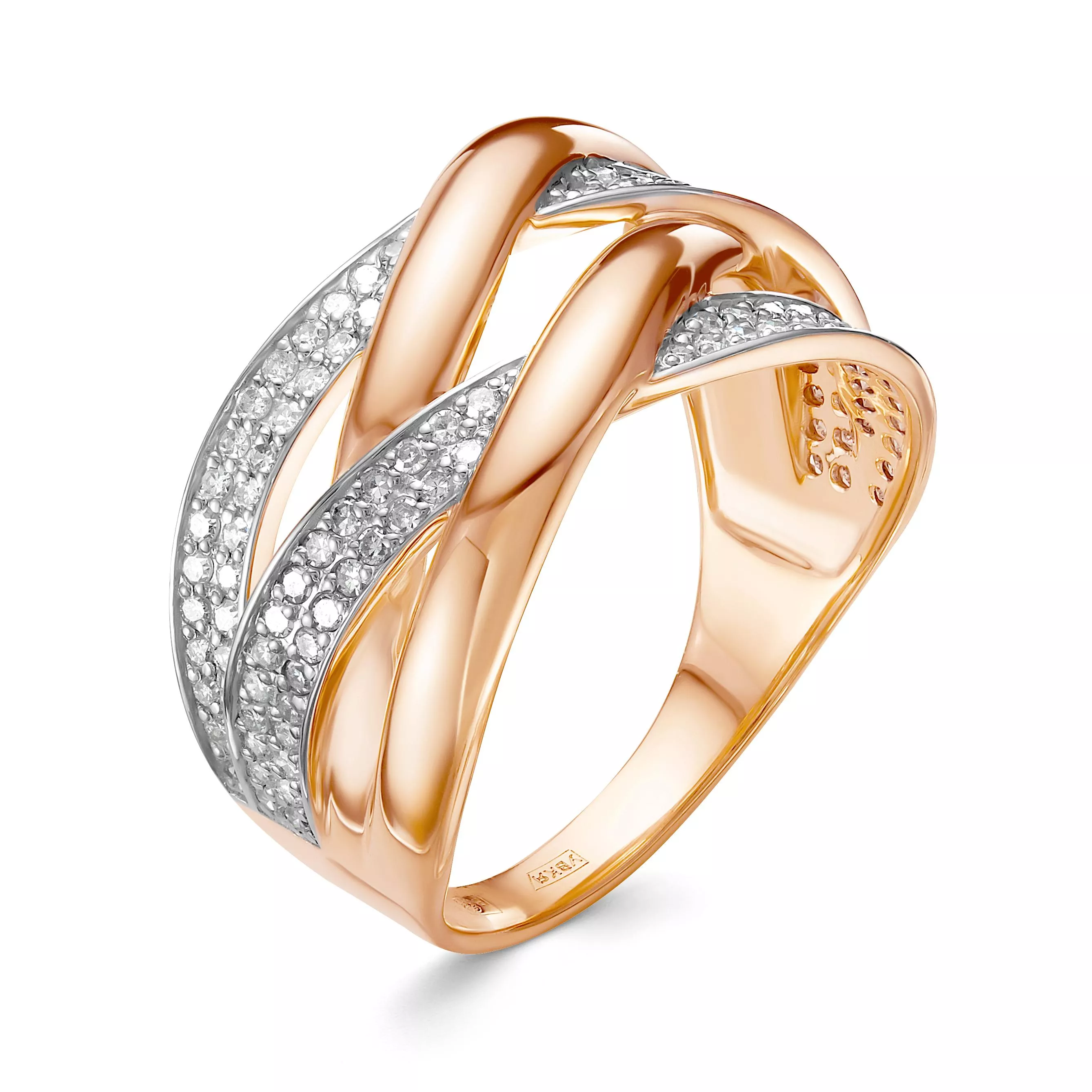 Кольцо из красного золота с бриллиантом V14981510100