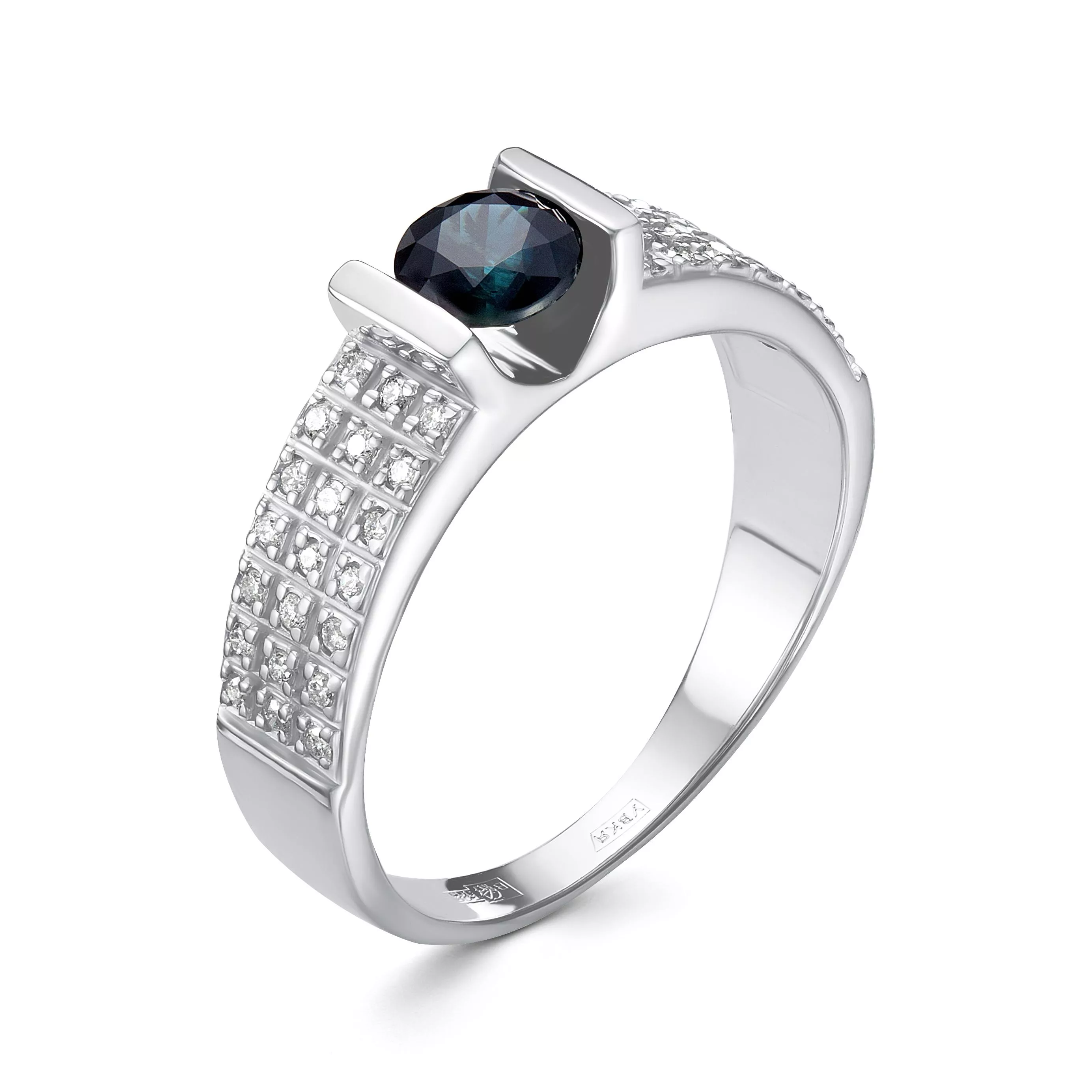 Кольцо из белого золота с сапфиром V14882510300