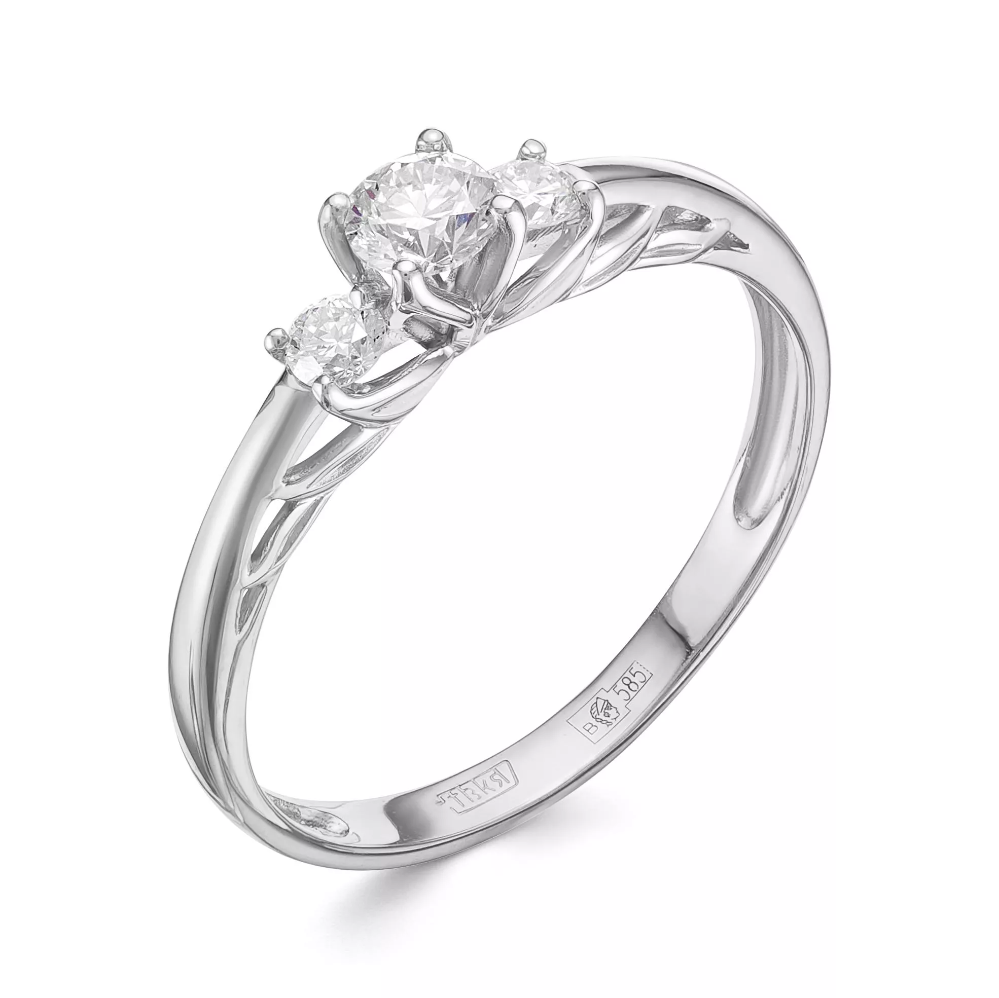 Кольцо из белого золота с бриллиантом V15942510000