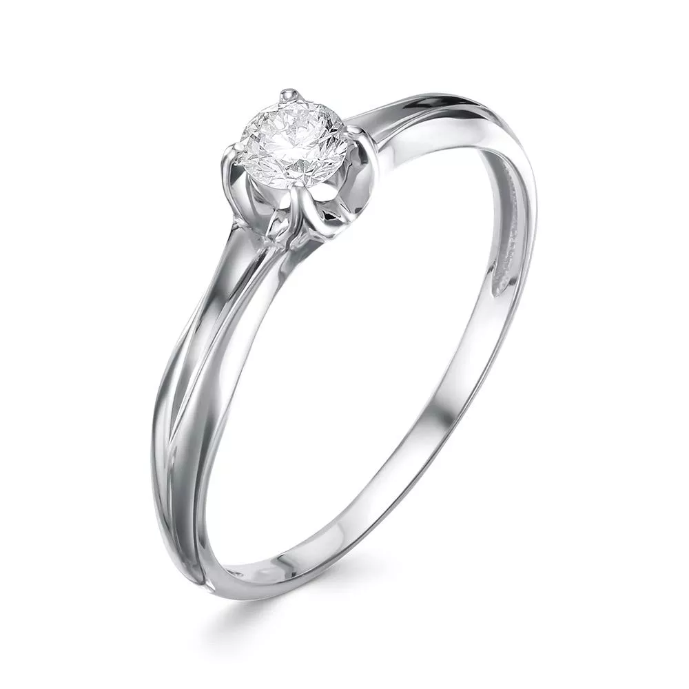 Кольцо из белого золота с бриллиантом V17852510000