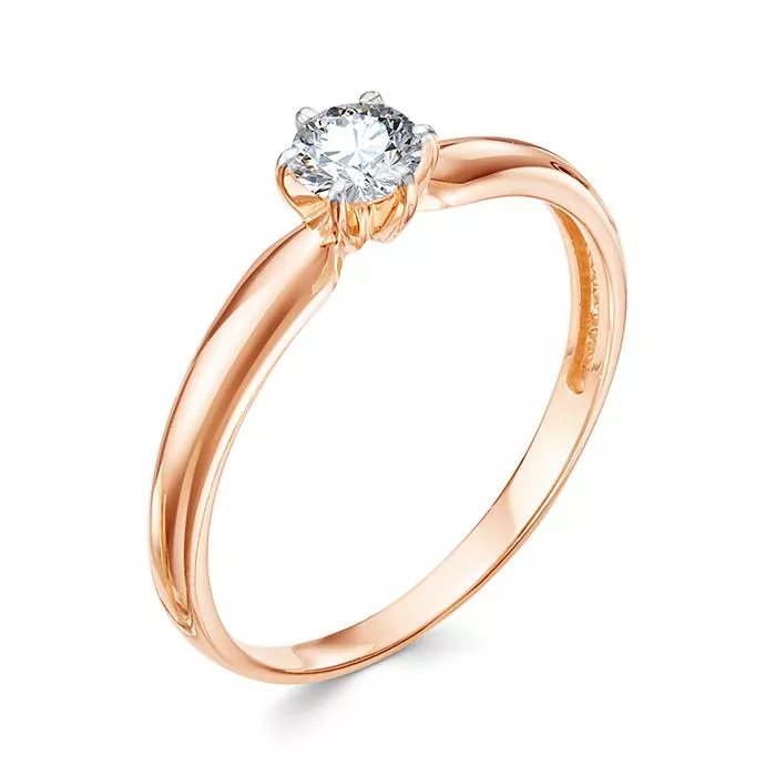 Кольцо из красного золота с бриллиантом V12731510000