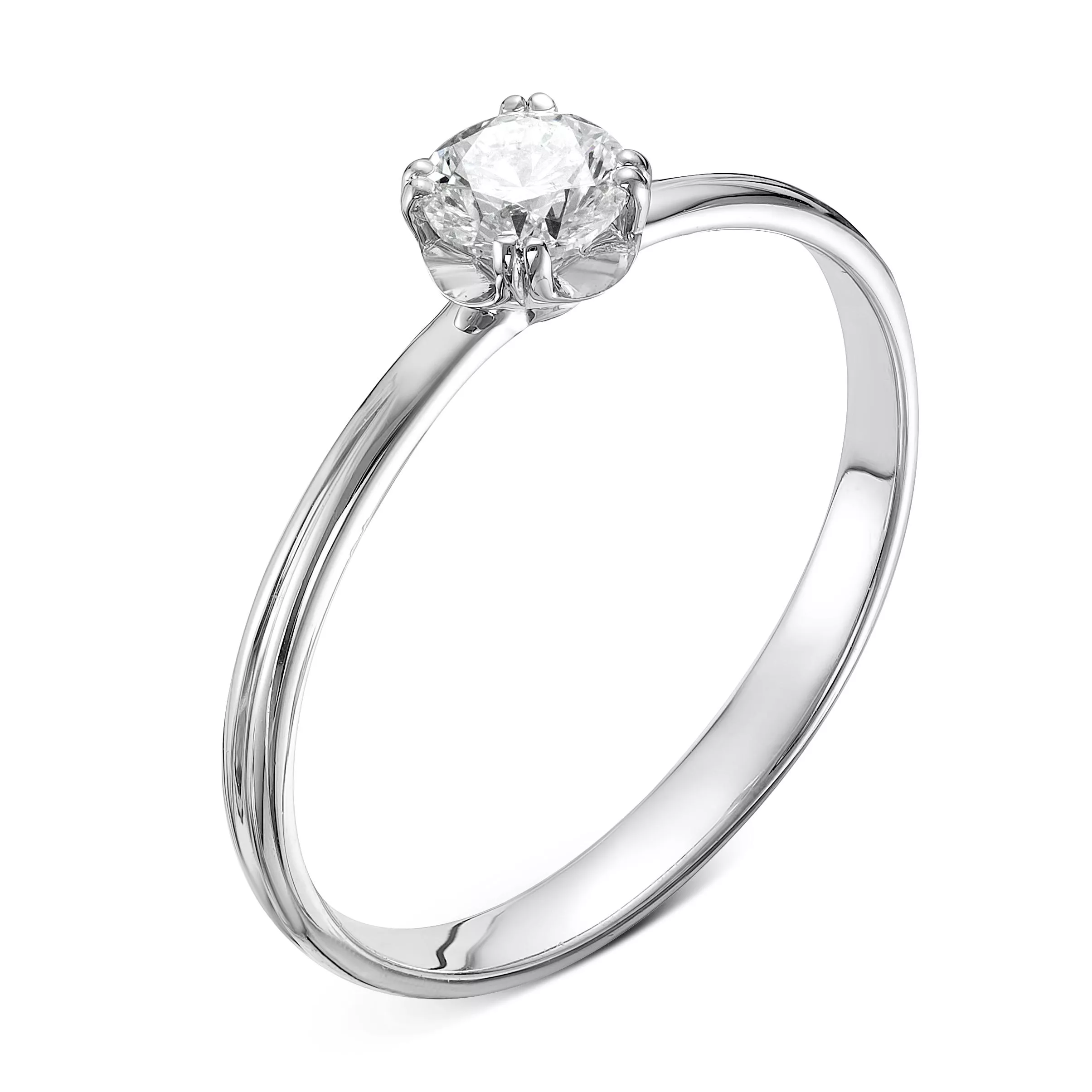 Кольцо из белого золота с бриллиантом V13642510000