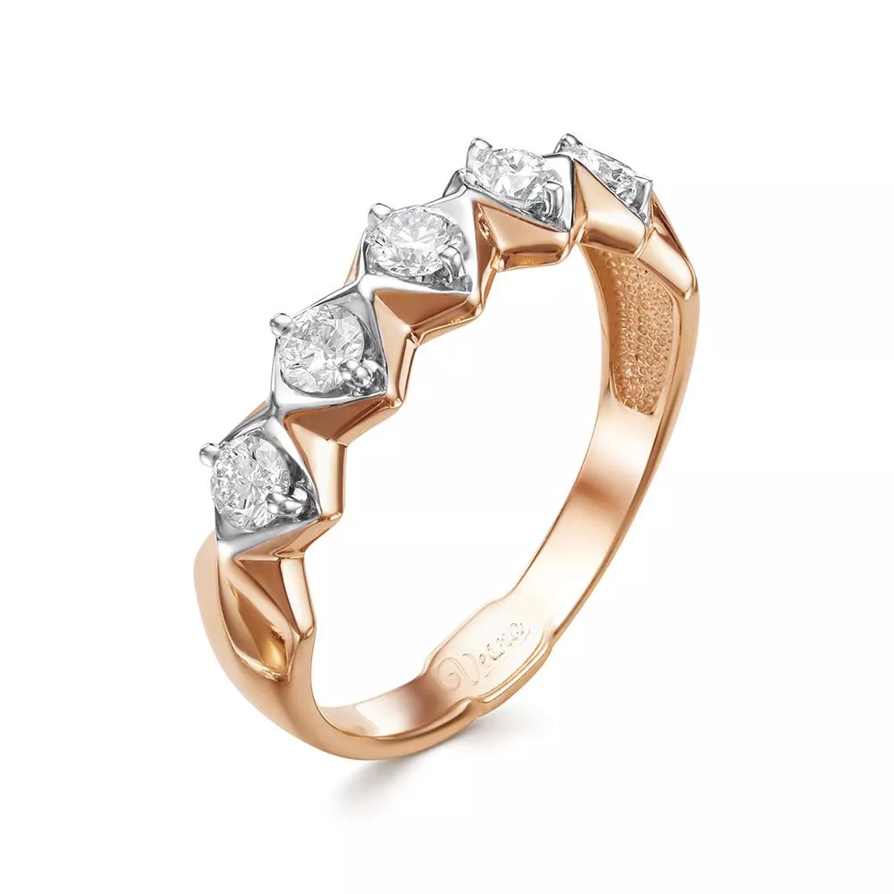 Кольцо из красного золота с бриллиантом V18381510000