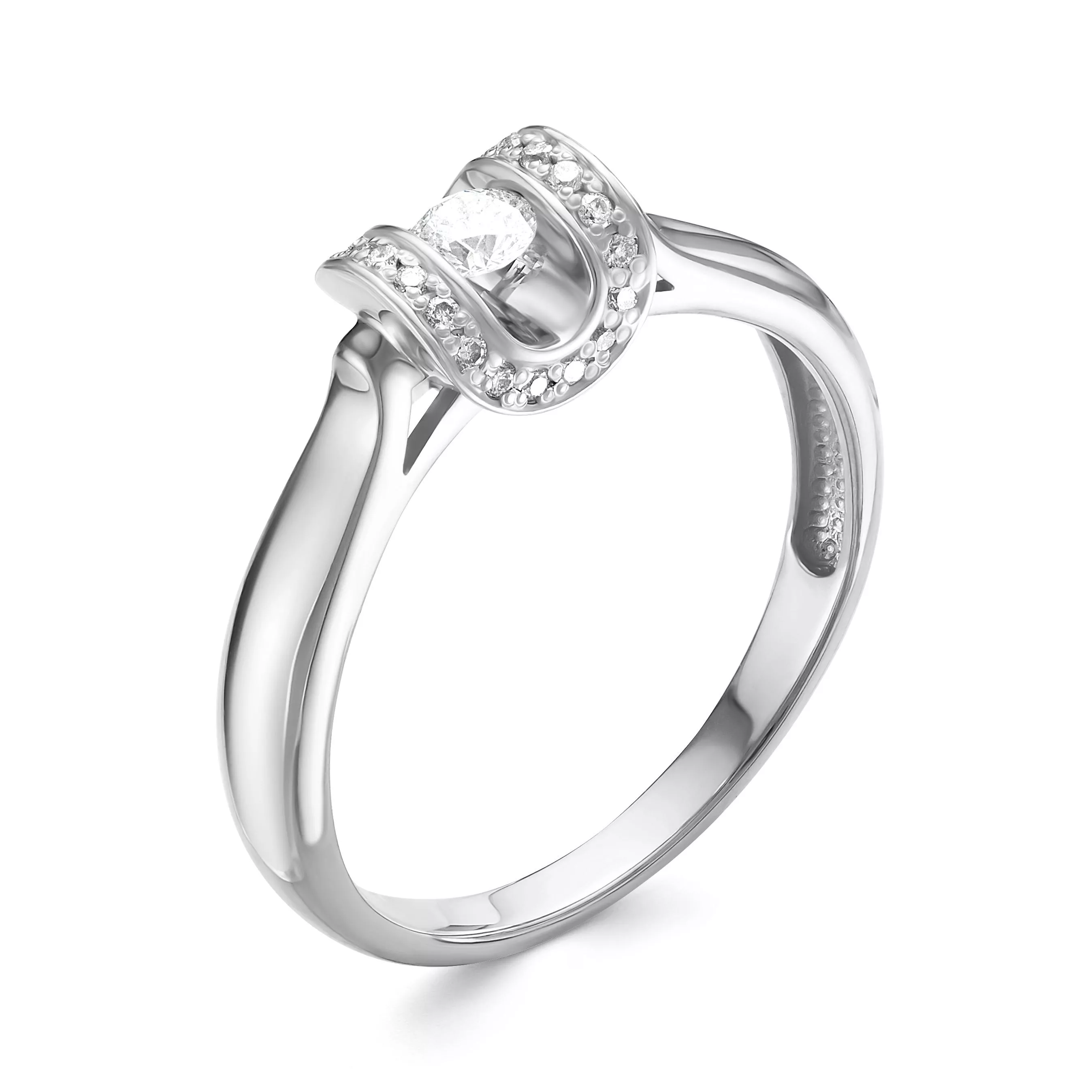 Кольцо из белого золота с бриллиантом V17092510000