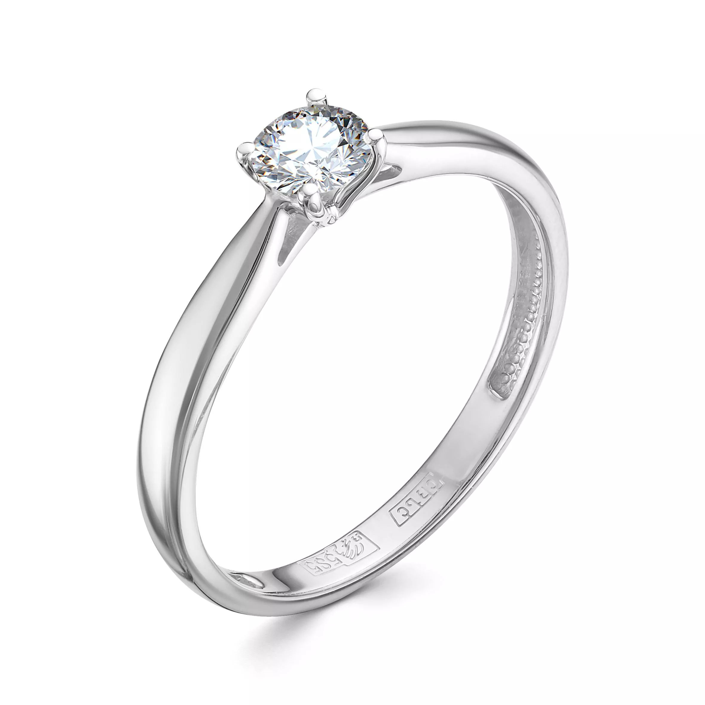 Кольцо из белого золота с бриллиантом V10582510000