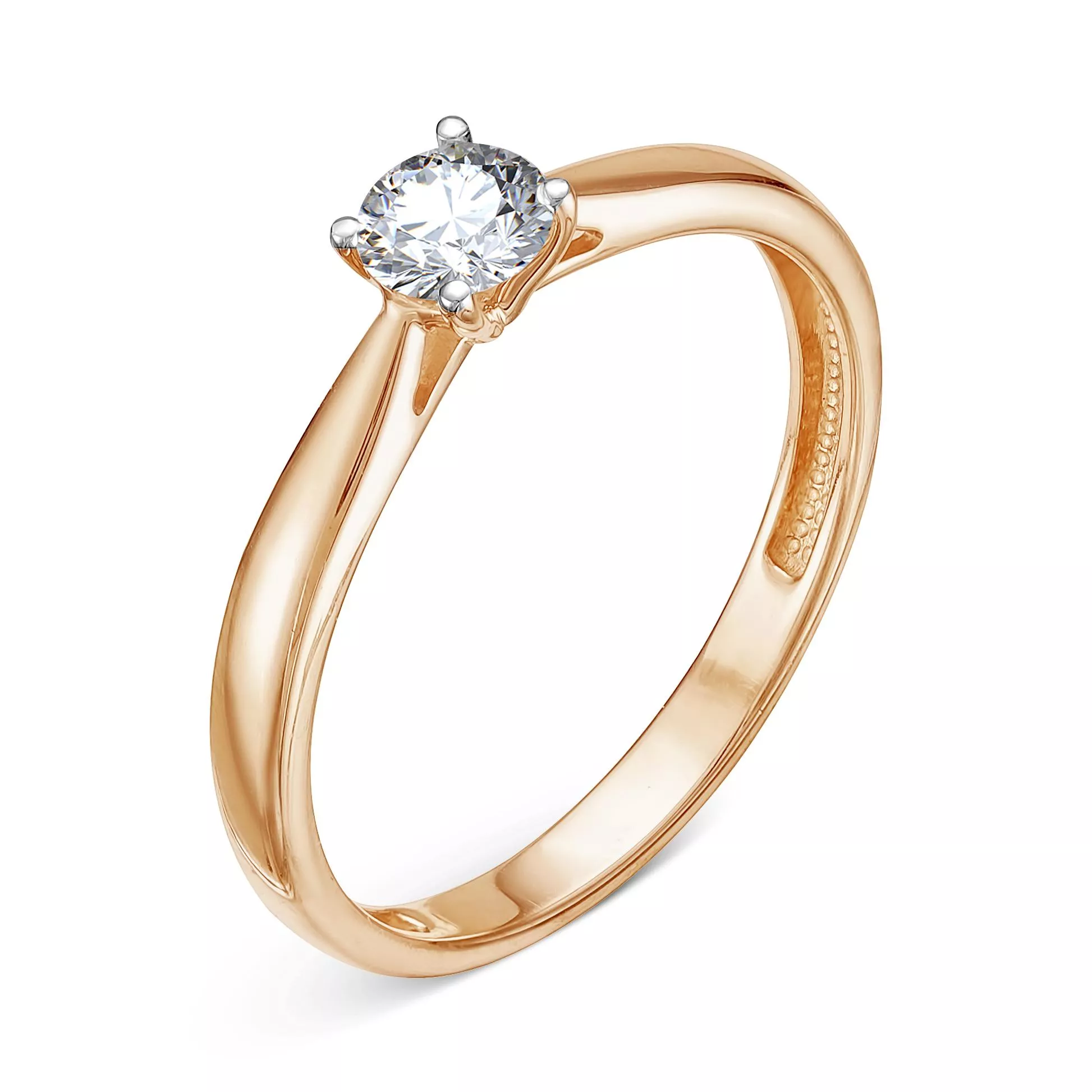 Кольцо из красного золота с бриллиантом V10581510000