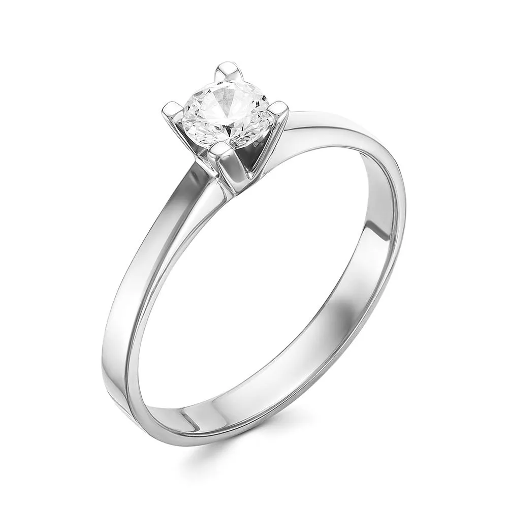 Кольцо из белого золота с бриллиантом V15742510000