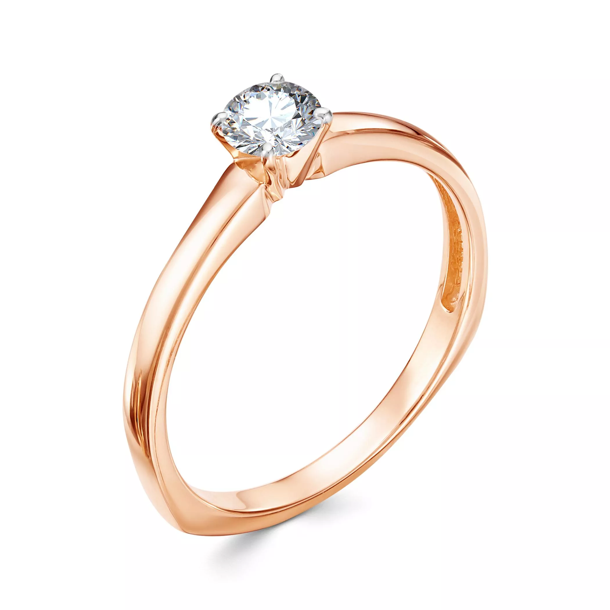 Кольцо из красного золота с бриллиантом V10511510000