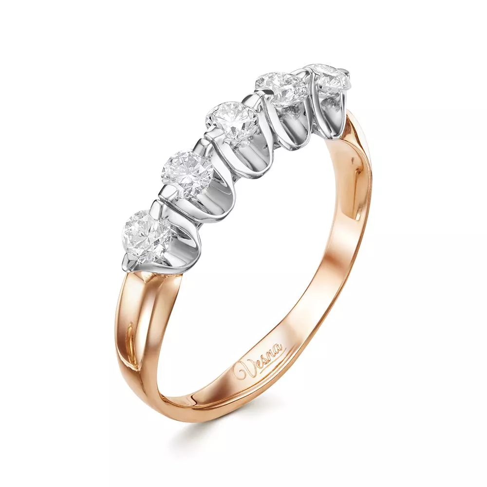 Кольцо из красного золота с бриллиантом V18371510000