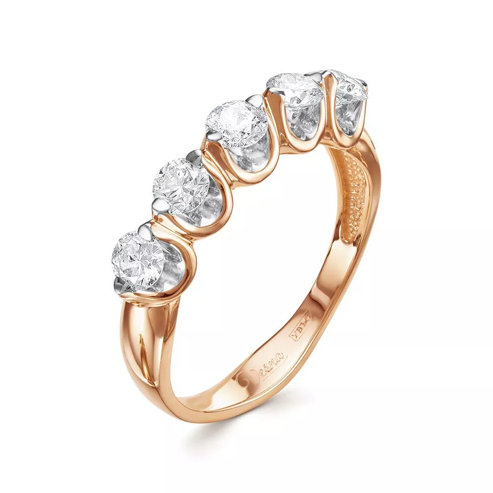 Кольцо из красного золота с бриллиантом V18391510000