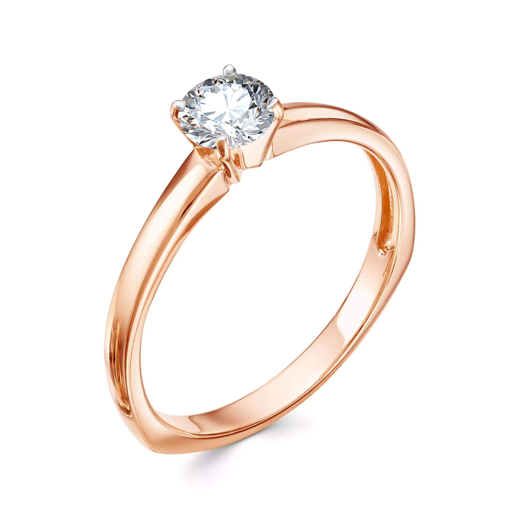 Кольцо из красного золота с бриллиантом V13771510000