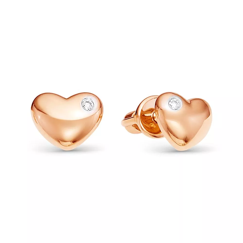 Серьги из красного золота с бриллиантом V45491510000