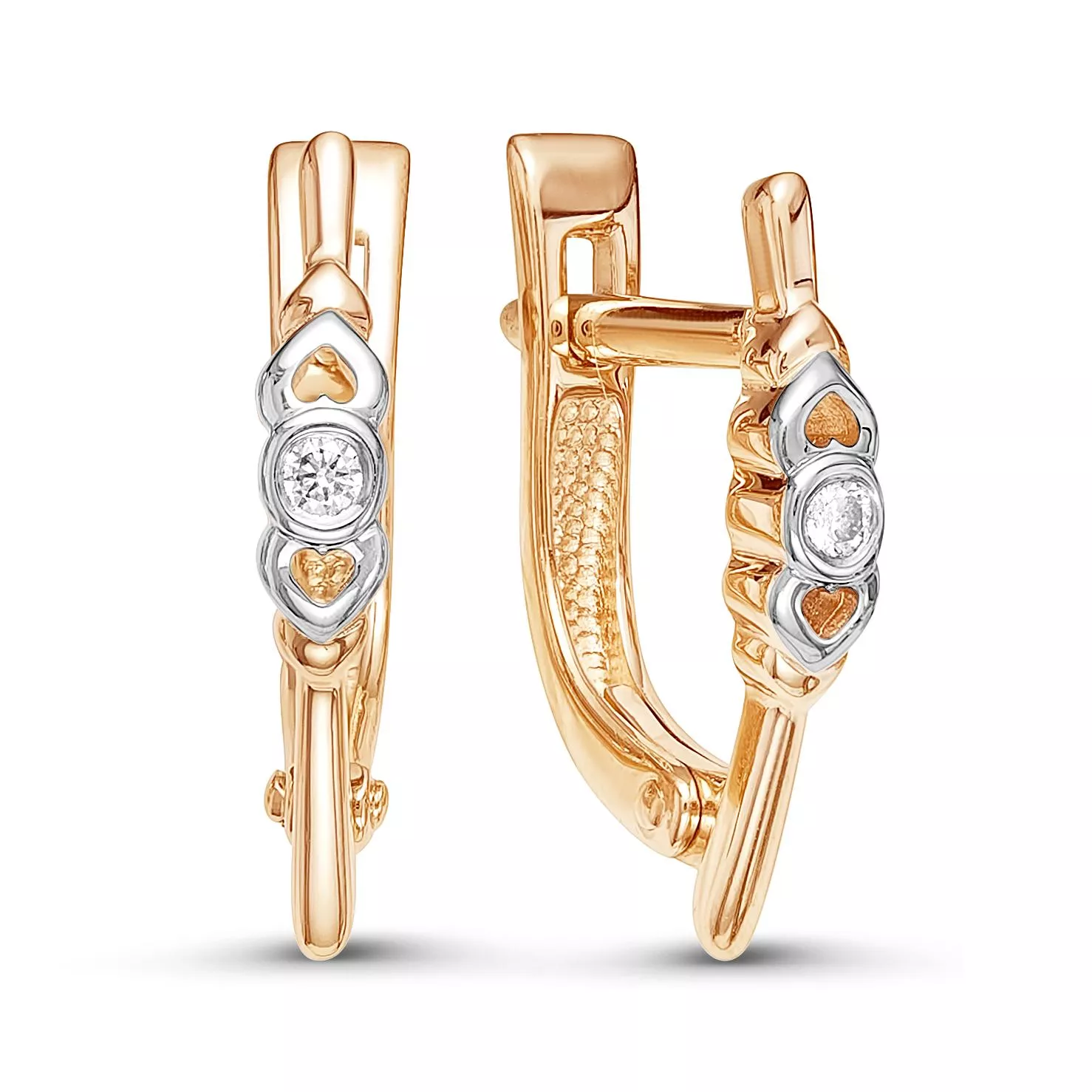 Серьги из красного золота с бриллиантом V22421510000